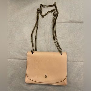 Madewell solid leather blush pink purse. Shoulder or Crossbody.
